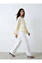 Trendlucky Contrast Color Ruffle Collar Blouse - 2