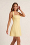 Women's Yellow Halter Neck Backless a Line Woven Special Occasion Dress