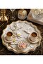 Luxury Glass Surface Presentation Tray 38 cm - Tea and Coffee Serving Tray - Decorative Round Tray with Gold Detail - 2