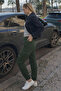Women's Premium Khaki Trousers with Elastic Cuffs and Cargo Pockets - 5