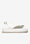 Women's White Comfortable Fit Sandals with Stone Toe Detail - 6