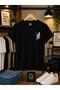 Attack on Titan Chest Printed 100% Cotton Oversize Loose Regular Fit Crew Neck T-Shirt
