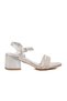 Silver Girls' Stone Embellished Heeled Sandals 26A98 F