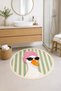 Digital Non-Slip Washable Round Duck Colorful Bath Mat Bathroom Rug Bathroom Decor 70X70 cm