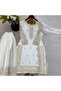 White Fendy Silk Embroidered Palazzo Set with Dupatta - HRT7819 | White - 2