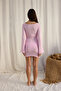 Kawanas Boat Neck Tie-Dye Pink Dress - 5