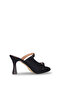 7201 t Mg Black Platform Heeled Women's Slippers - 5