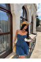 Strapless Denim Bell Dress - 3
