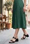 Women's Black Buckle Slippers - Stylish Sandals with Medium Thick Heels - 7