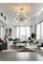 Modern Lighting, Chandelier, Light, Light ball Special, Chrome Color, 60x60 cm, Suitable for bedroom and living room, Adjustable height - 2