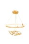 Modern Lighting, Chandelier, Light, Chinese Knot, Gold Color, 45x15 cm, Suitable for bedroom and living room, Adjustable height