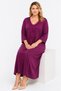 Women's Large Size Purple, Lace Detailed, Cotton Fabric Home Dress 65N39494 - 7