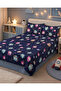 3-Piece Flat Cotton Bedsheet Set – 1 Flat Sheet + 2 Pillowcases, Soft & Breathable