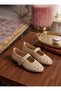 Beige Knitwear Women's Daily Comfortable Ballerina Shoes 386-K4101