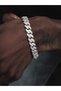 Steel Bracelet for Men and Women - Monaco Cuban Design White Plated Bracelet - 3