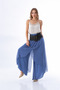 Women's Asymmetrical Capped Silk Shalwar Trousers - 2