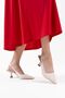 Women's Beige Satin Heeled Shoes Fs08Ms08B - 3