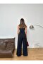 New Season Double Buttoned Double Lace-Up Elastic Back Flexible Woven Fabric Loose Leg Wide Leg Palazzo Pants - 7