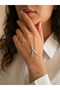 Marquise Cut Zircon Stone Y Model Silver Color Şahmeran