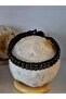 Hematite Natural Stone 4mm Cube and Flake Cut Hand Knitted Macrame Bracelet - 4