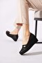 Lesfer double striped feta women's shoes black leather - 3