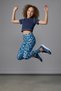 Girls' Wildy Patterned High-Waisted Sports Leggings 5-12 Years Old Flexible Daily & Training Wear - 5