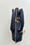 Stylish Modern Women's Shoulder Bag Convenient Navy Blue Strap Bag - 5