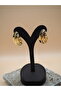 Gold Plated Look Organic Shape Earrings - 2