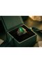 Bronze Vintage Women's Ring Authentic Copper Green Crystal Stone Zircon Inlaid Cat's Eye Model Adjustable