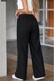 Women's Lace-Up Wide-Leg High-Waist Denim Pants - 4