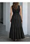 Women's Sleeveless Collared Buttoned Waist Belted Long Tricot Dress - 3