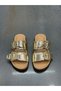 Elva Women's Daily Slippers with Gold Leather Buckle - 3