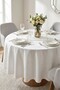 Round Tablecloth Stain-Resistant Stylish Design Special Woven Premium Dowry Invitation Cover - 5