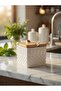 Porcelain Spice Container with Bamboo Lid and Spoon, 1 Piece - 2