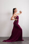 Backless Evening Dress with Crossed Straps on the Back and Gathered Tail - 26364 - 7