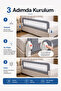 150 cm Bed Barrier - Safety Barrier Protective Barrier, Baby Barrier Large Size - Gray - 4