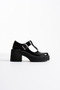 Women's Black Patent Leather Casual Shoes Fs06Ms06C