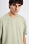 Ds Damat Comfort Mold Sage Soft Viscose Blended Comfortable Crew Neck T-Shirt - 7
