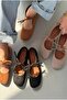 Belith Tan Suede Women's Ballerinas - 7