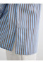 Blue Striped Women's Shirt Tunic - 3