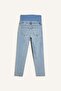 Straight Fit Elastic Waist Ankle Length Jean Washable Maternity Pants H2077Ax26Sm - 3