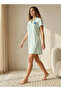 Sleepshirt Short Sleeve Stitch Embroidery - 3