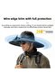 Solar Fan Hat with 360° Sun Protection, Waterproof 9000 RPM Rechargeable Cooling Hat for Outdoors - 4