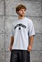 Men's T-Shirt Easy Print Gray Oversize Printed Crew Neck Cotton - 5