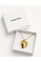 Gold Color Heart Patterned Women's Necklace 316L Stainless Steel Memory Necklace - 6