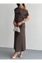 New Season Women's Zra Model Jersey Fabric Polka Dot Shoulder Detailed Midi Dress - 3