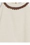 Halter Neck Girls' Linen Blend Dress (S6) - 3