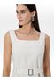 Rochie de damă crem cu curea - 3