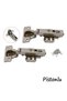 Piston Hinge with Brake Kitchen Wardrobe Cabinet Furniture Door Cover Metal Flat Chrome Stone Hinge