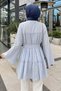 Buckle Belted Tunic Y0135 - Baby Blue - 4
